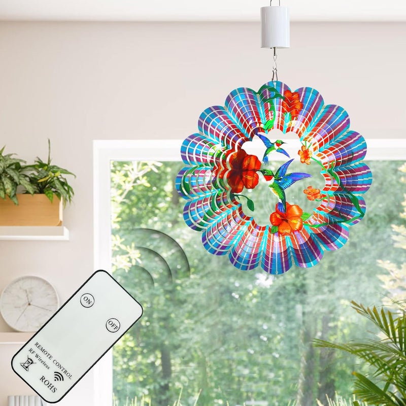Eiryhope Wind Spinner Motor with Remote | Hanging Display for Wind Chimes, Windcatcher, Suncatcher, Garden Decor, Christmas Ornament, Disco Ball, 20 RPM - Image 2